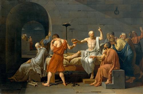 A morte de Sócrates, por Jacques-Louis David