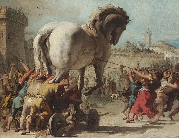 La Procesión del Caballo de Troya, de Giovanni Domenico Tiepolo