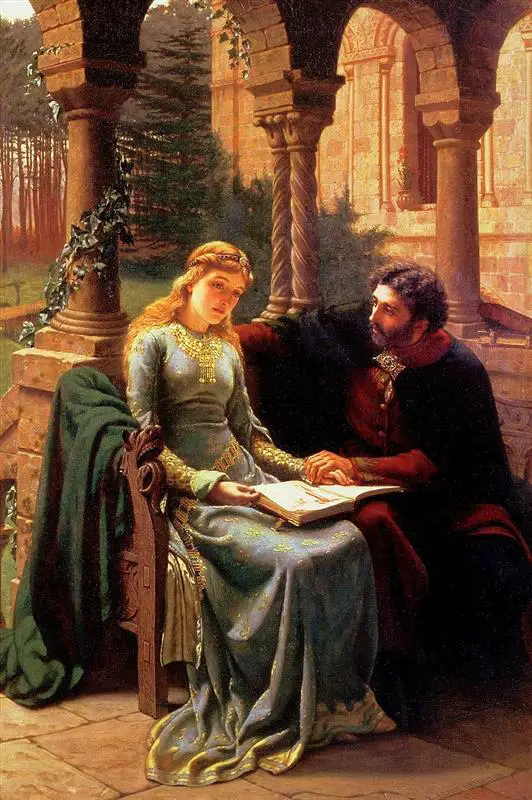 Abelardo e sua pupila Heloisa, por Edmund Leighton