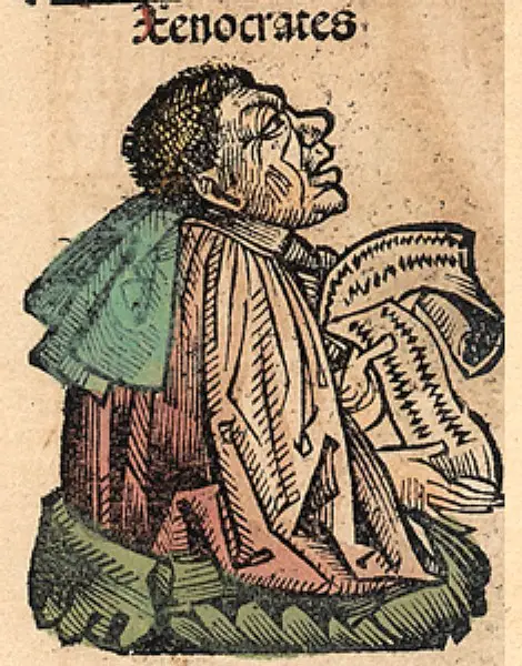 Xenócrates, retratado na Crônica de Nuremberg